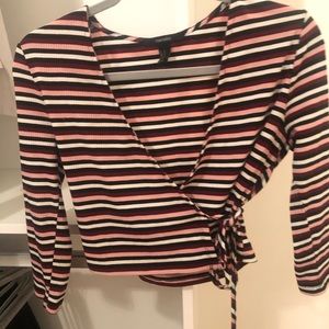 Forever 21 striped crop top